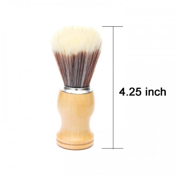 YISHUN Men's Shaving Brush with Wooden Handle Pure Big Nylon Hair Soft Face Cleaning Makeup Facial Razor Brush Shave Tools