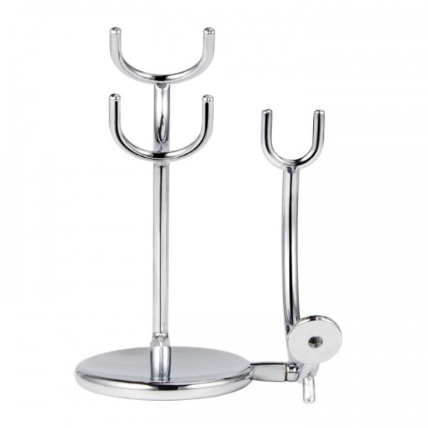 YISHUN Shaving Razor and Brush Stand, Stainless Steel Shaving Razor Holder, Compatible with Long and Short Handle Safety Razor, Straight Razor and Barber Razor